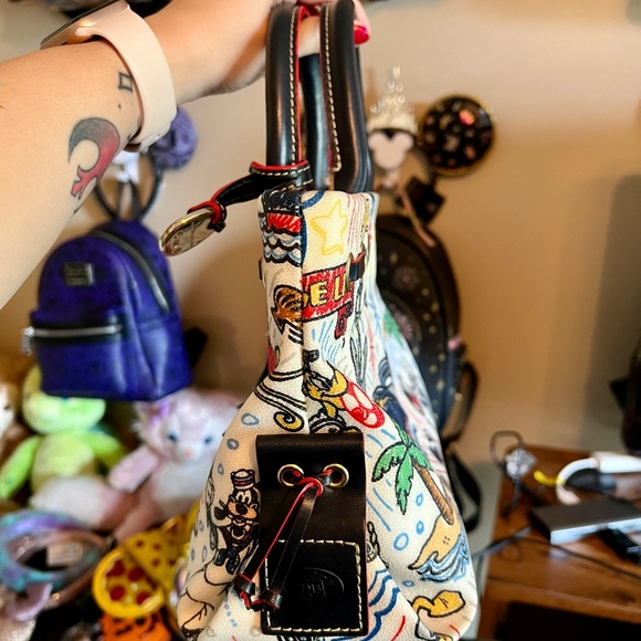 SOLD Disney Dooney & Bourke Cruise Line Sketch Tassel Tote - Picture 6 of 8